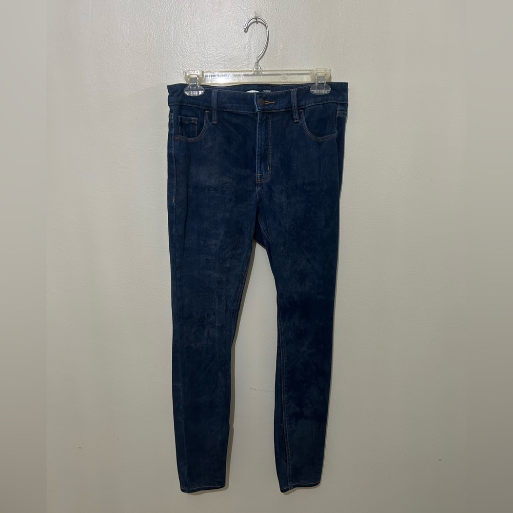 OLD NAVY | Dark Blue Stonewashed Rockstar Super Skinny Jeans 24/7 Sculpt, Size 8